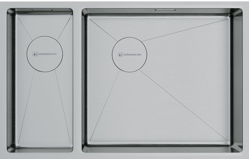 Omoikiri Taki 69-2-U/IF-IN-R Side, мойка, нержавеющая сталь, чаша справа