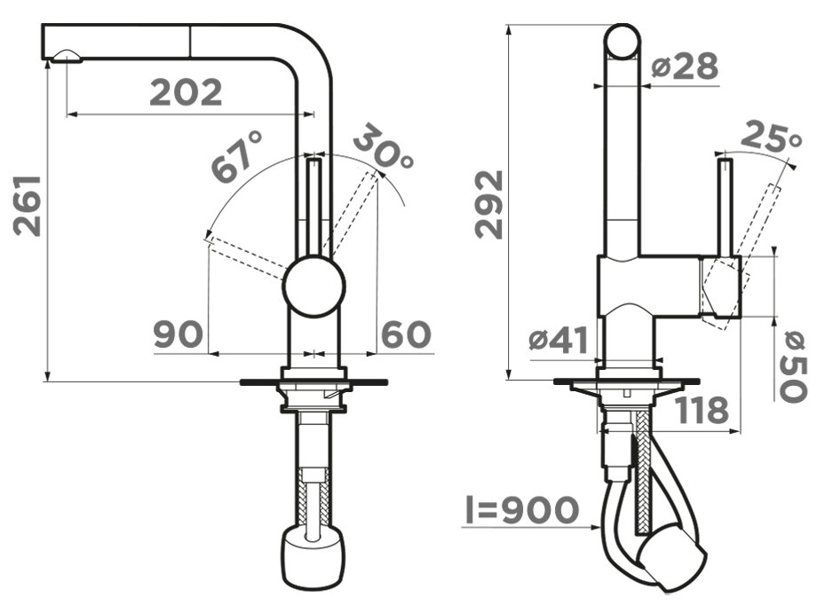 Omoikiri Akashi-S-C, смеситель, хром