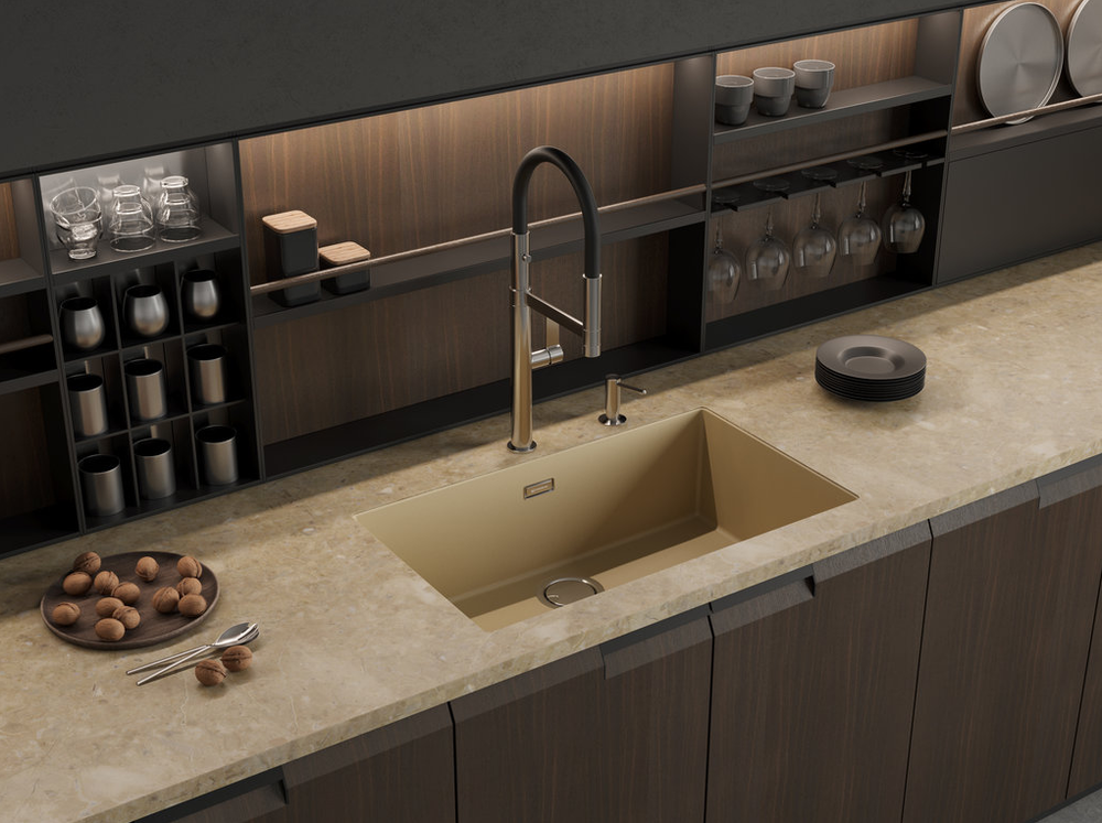 Omoikiri Yamakawa 75T-U/I-PL, мойка, гранит, платина