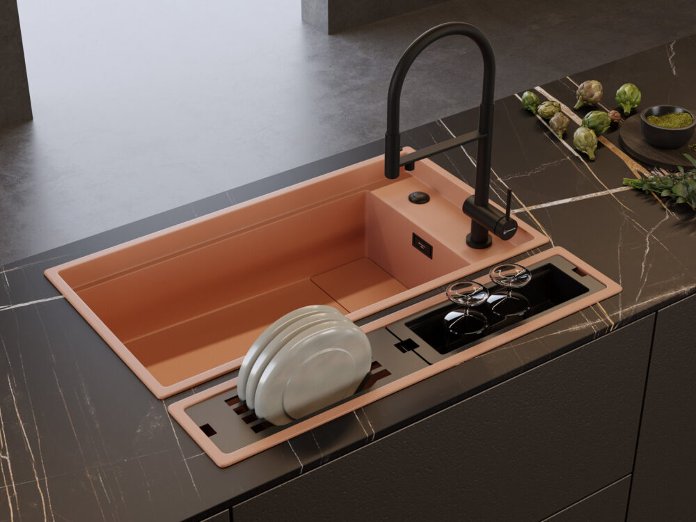 Omoikiri Kinaru 86-U/I CN, мойка, керамика, canyon