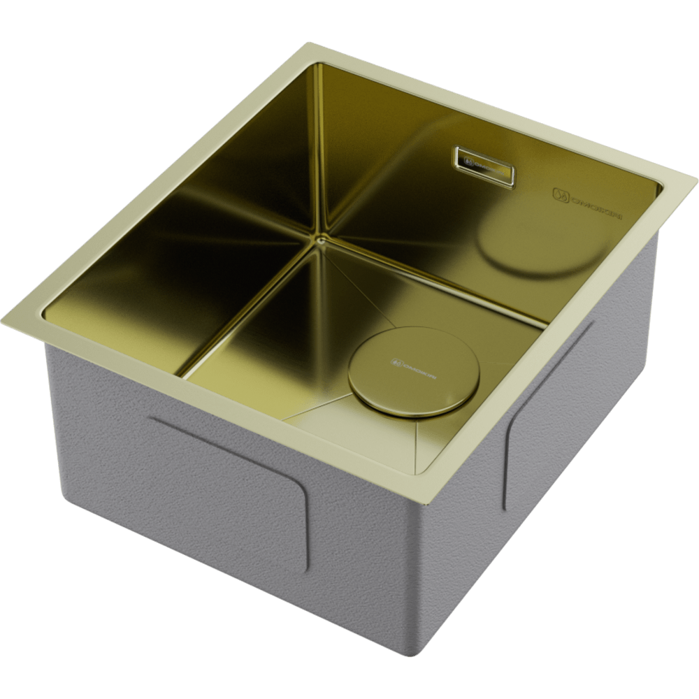 Omoikiri Taki 38-U/IF-LG, мойка, нержавеющая сталь/светлое золото