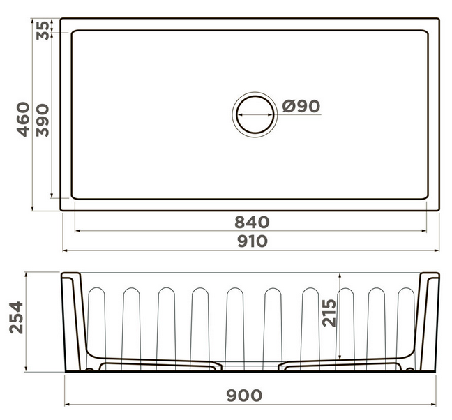 Omoikiri Mikura 91-WH Glossy, мойка, керамика, белый глянцевый