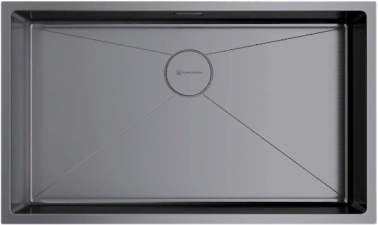 Omoikiri Taki 74-U/IF-GM, мойка, нержавеющая сталь/вороненая сталь