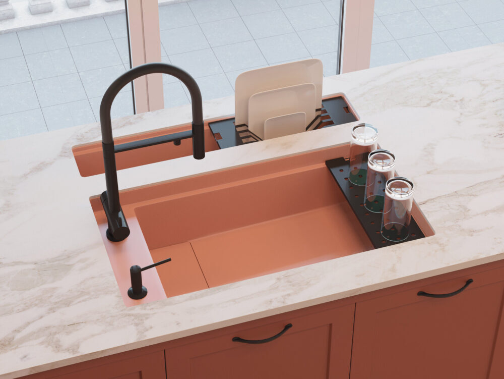 Omoikiri Kinaru 86-U/I CN, мойка, керамика, canyon