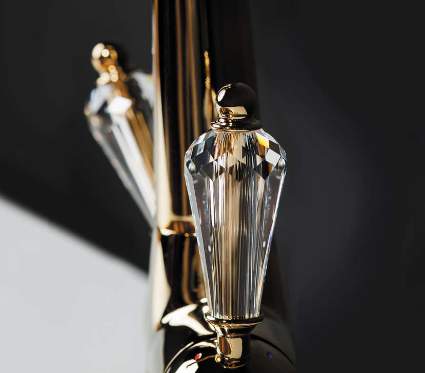 Omoikiri Okinawa-2-SI, смеситель, античное серебро, ручки смесителя - керамика