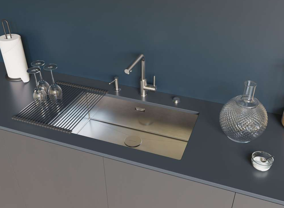 Omoikiri Nakagawa 2 Plus-PA, смеситель, гранит, пастила