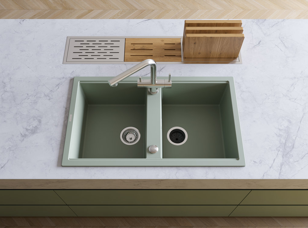 Omoikiri Kitagawa 86-2-WH, мойка, керамика, белый