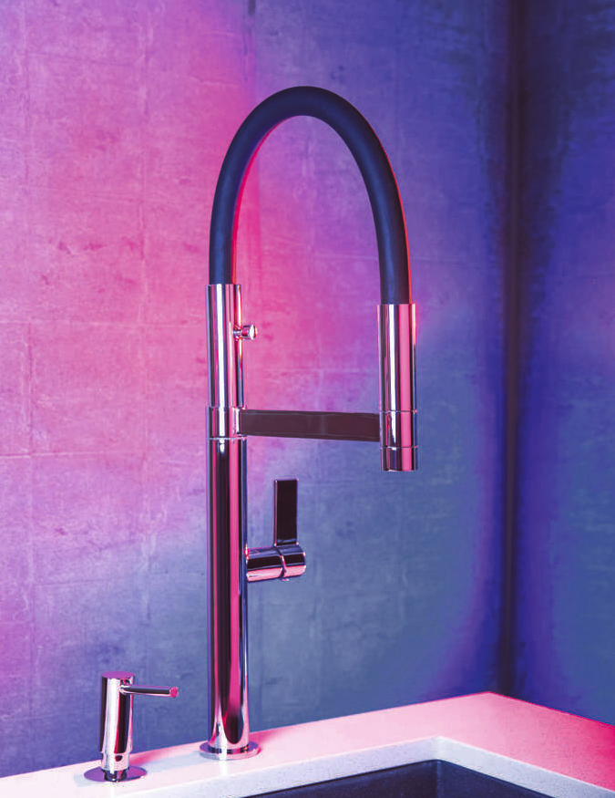 Omoikiri Osaka BN-BL смеситель, нержавеющая сталь/черный