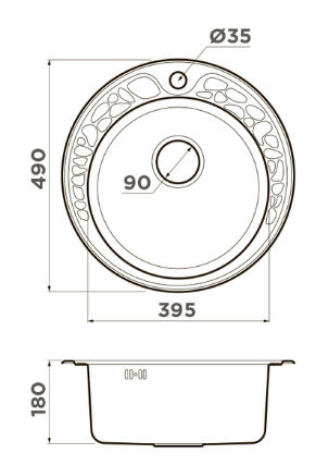 Omoikiri Tovada 49-1-AB, мойка, латунь