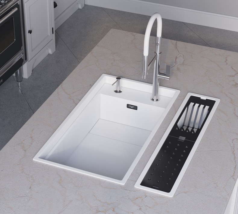 Omoikiri Kinaru 86-U/I WH, мойка, керамика, белый