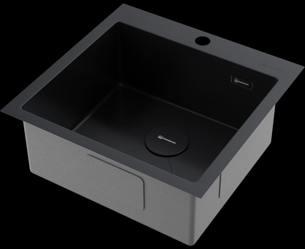 Omoikiri Akisame 51-GB, мойка, нержавеющая сталь/графит
