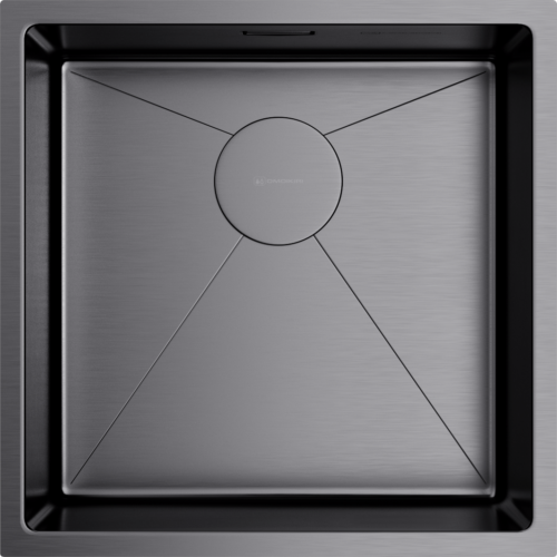 Omoikiri Taki 44-U/IF-GM, мойка, нержавеющая сталь/вороненая сталь