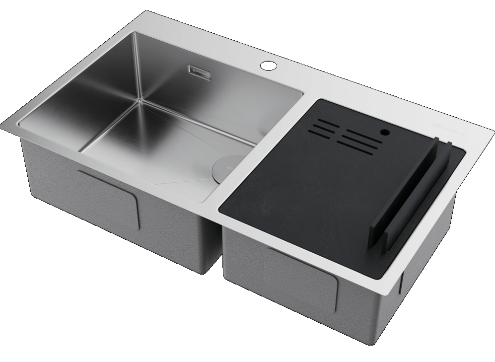 Omoikiri Akisame 86-2 Side-IN, мойка, нержавеющая сталь