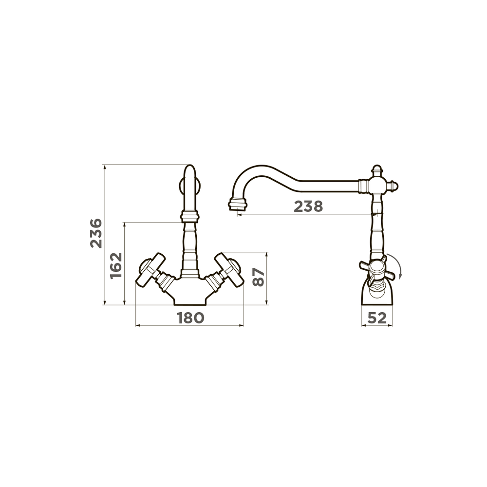 Omoikiri Tokigawa-G, смеситель, золото