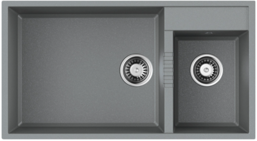 Omoikiri Tedori 85-2-U-GR, мойка, гранит, leningrad grey