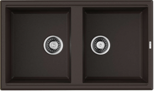Omoikiri Tedori 86-2-DC, мойка, гранит, темный шоколад
