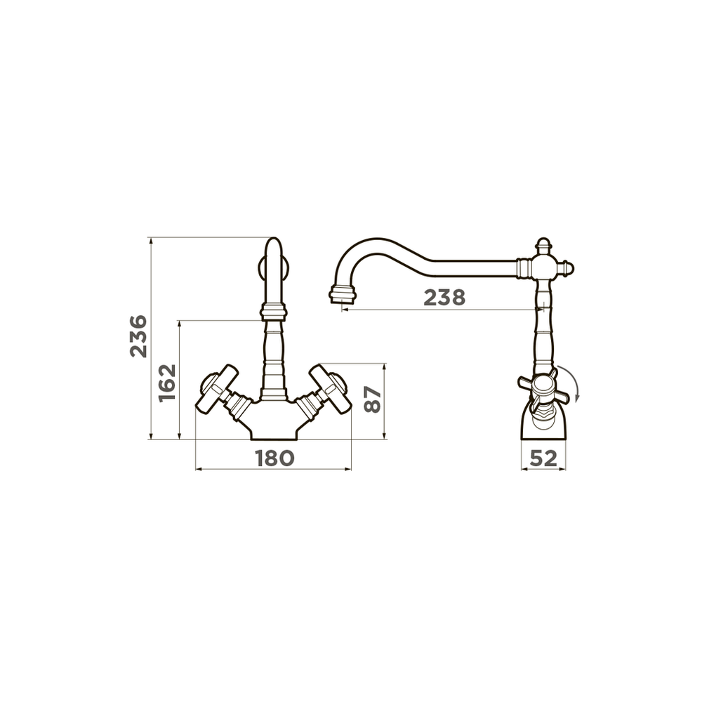 Omoikiri Tokigawa-C, смеситель, хром