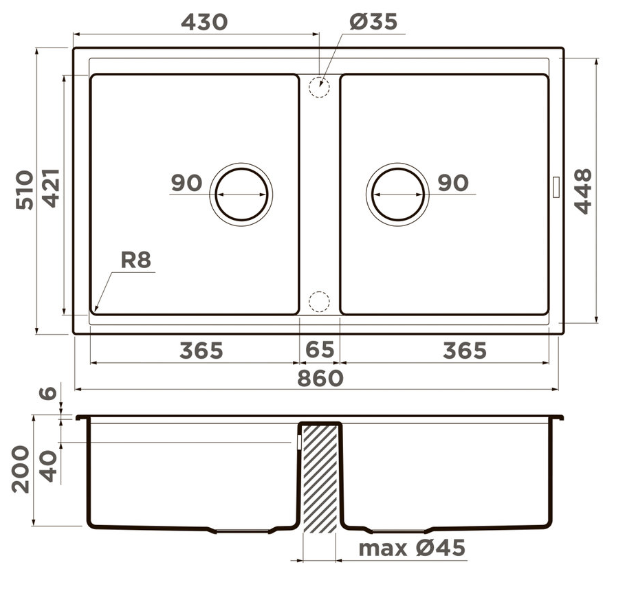 Omoikiri Kitagawa 86-2-WG, мойка, керамика, ветреный зеленый