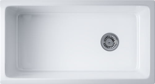 Omoikiri Torishima 67-U/I-WH Glossy, мойка, керамика, белый глянцевый