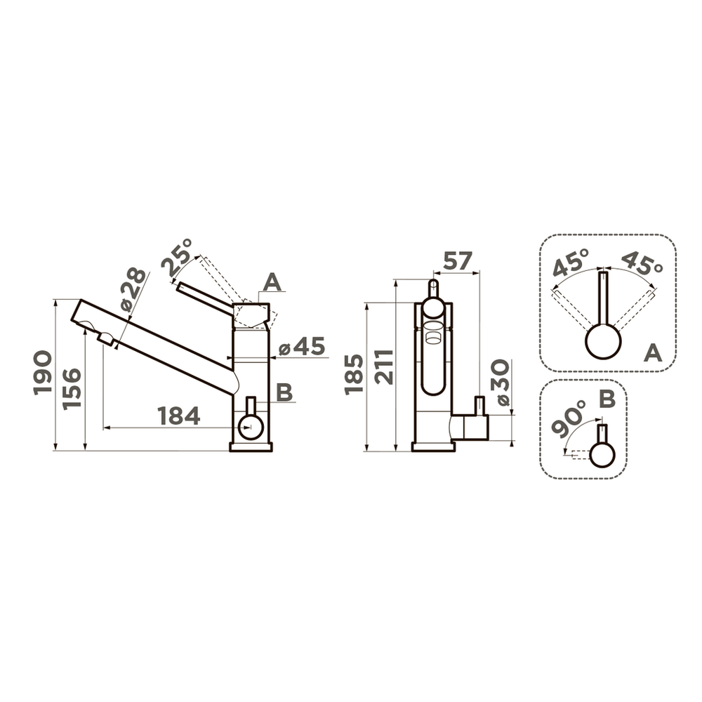 Omoikiri Tonami-WH, смеситель, гранит, белый