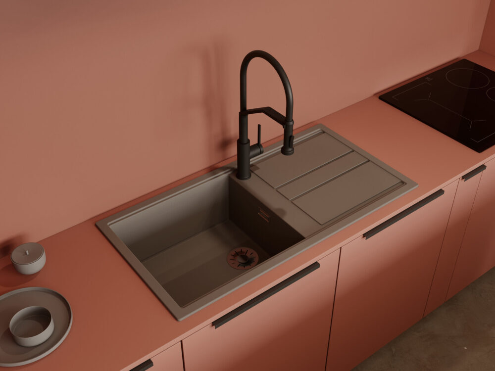 Omoikiri Kitagawa 100-GR, мойка, керамика, leningrad grey