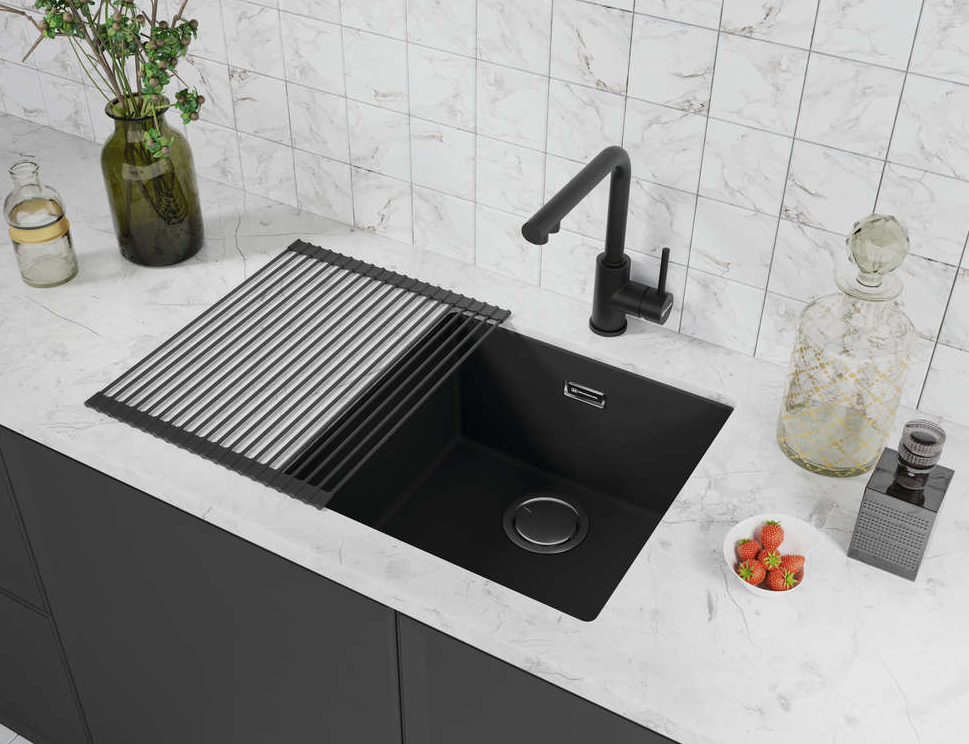 Omoikiri Nakagawa 2 Plus-BE, смеситель, гранит, ваниль