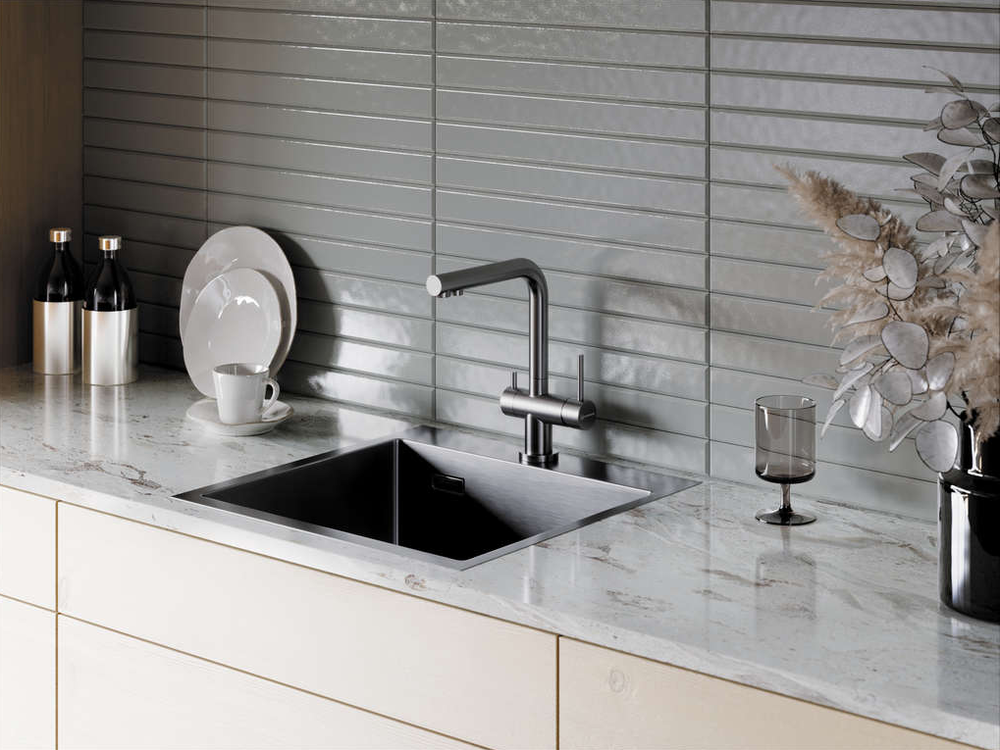 Omoikiri Akisame 51-GM, мойка, нержавеющая сталь/вороненая сталь