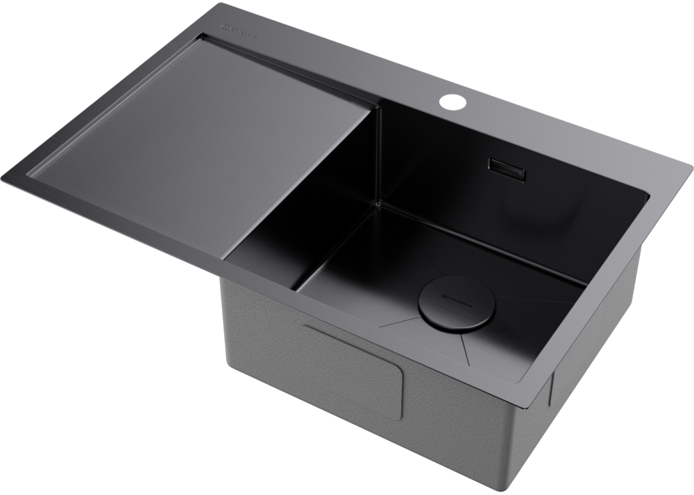 Omoikiri Akisame 78-GM-R, мойка, нержавеющая сталь/вороненая сталь, чаша справа