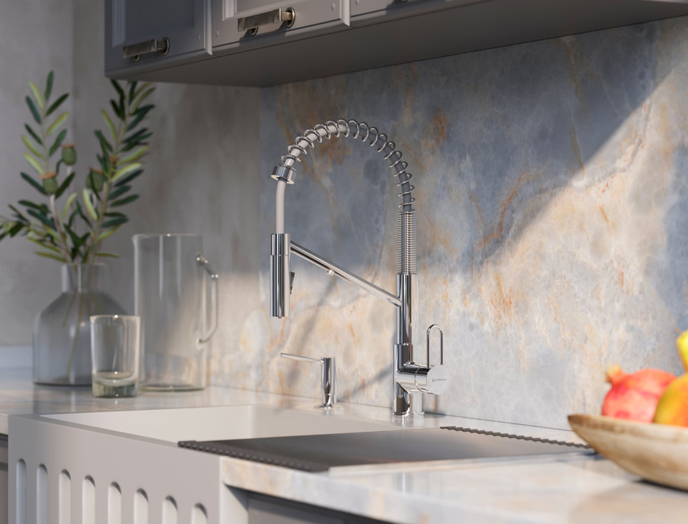 Omoikiri Mikawa 2 Plus-SB-GM, смеситель, вороненая сталь