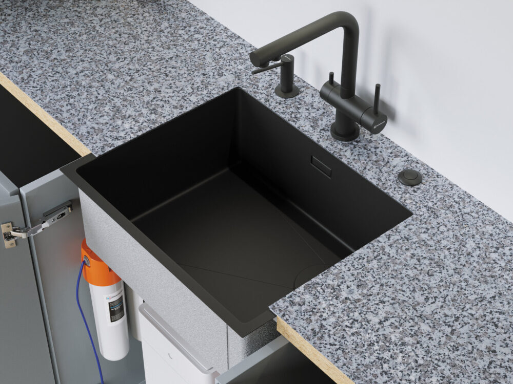 Omoikiri Taki 54-U/IF-GB Side SF, мойка, нержавеющая сталь/ графит