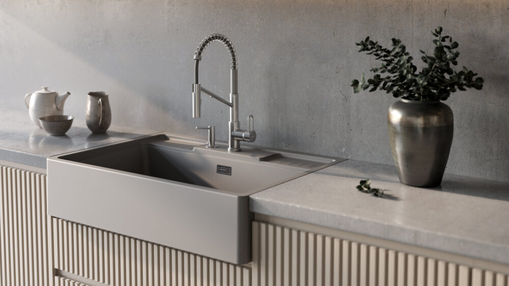 Omoikiri Kinokawa 90-GR, мойка, керамика, leningrad grey