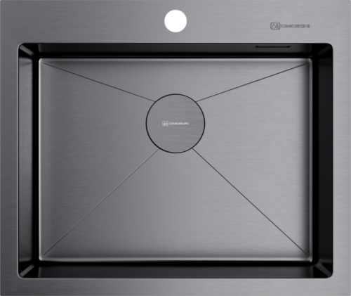 Omoikiri Akisame 59-GM, мойка, нержавеющая сталь/вороненая сталь