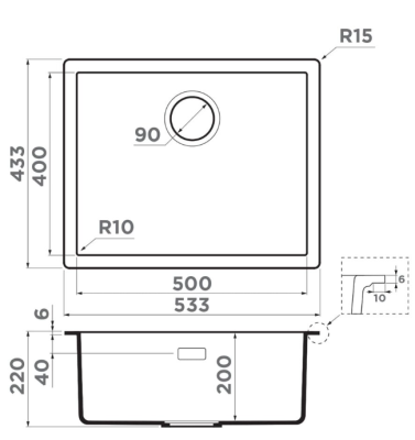 Omoikiri Yamakawa 55Т Integra-WH, мойка, гранит, белый
