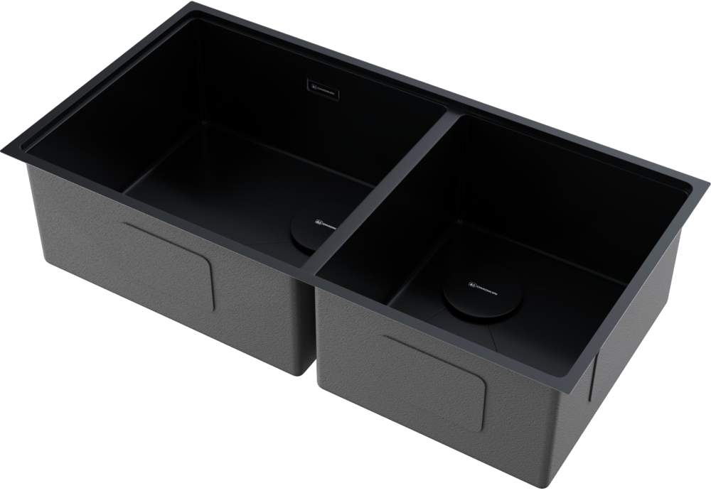 Omoikiri Taki 85-2-LB-U/IF-GB Side, мойка, нержавеющая сталь/графит