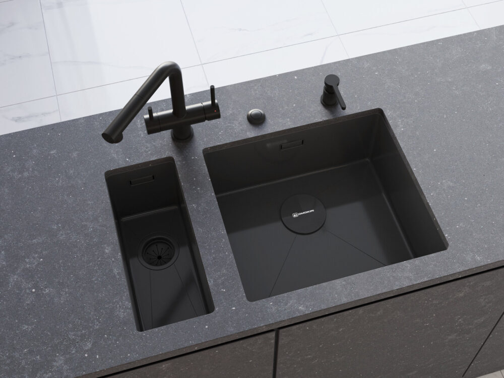 Omoikiri Taki 49-U/IF-GM, мойка, нержавеющая сталь/вороненая сталь 