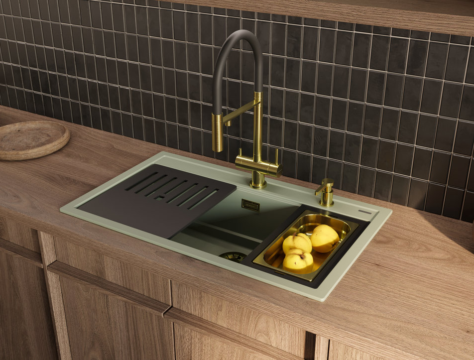 Omoikiri DC-05-1-GB, контейнер, нержавеющая сталь/графит