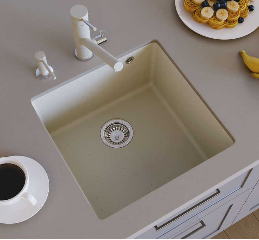 Omoikiri Bosen 44-U-WH, мойка, гранит, белый