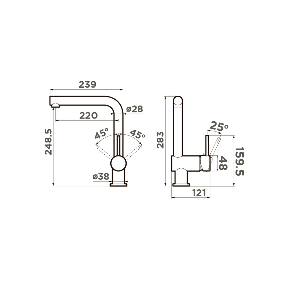 Omoikiri Tanigawa-C, смеситель, латунь/хром