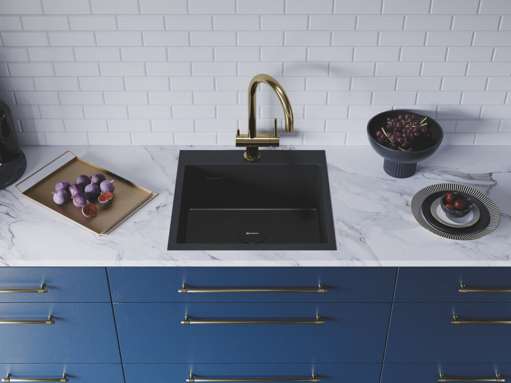 Omoikiri Akisame 51-GB, мойка, нержавеющая сталь/графит