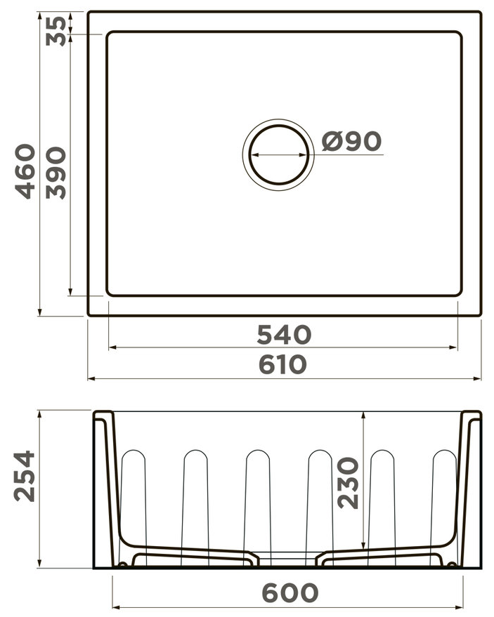 Omoikiri Mikura 61-BL, мойка, керамика, черный