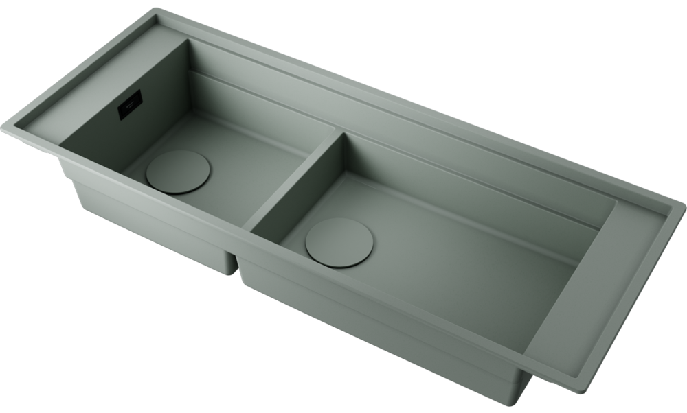 Omoikiri Sintesi Pro 114-2-WG, мойка, керамика, wind green