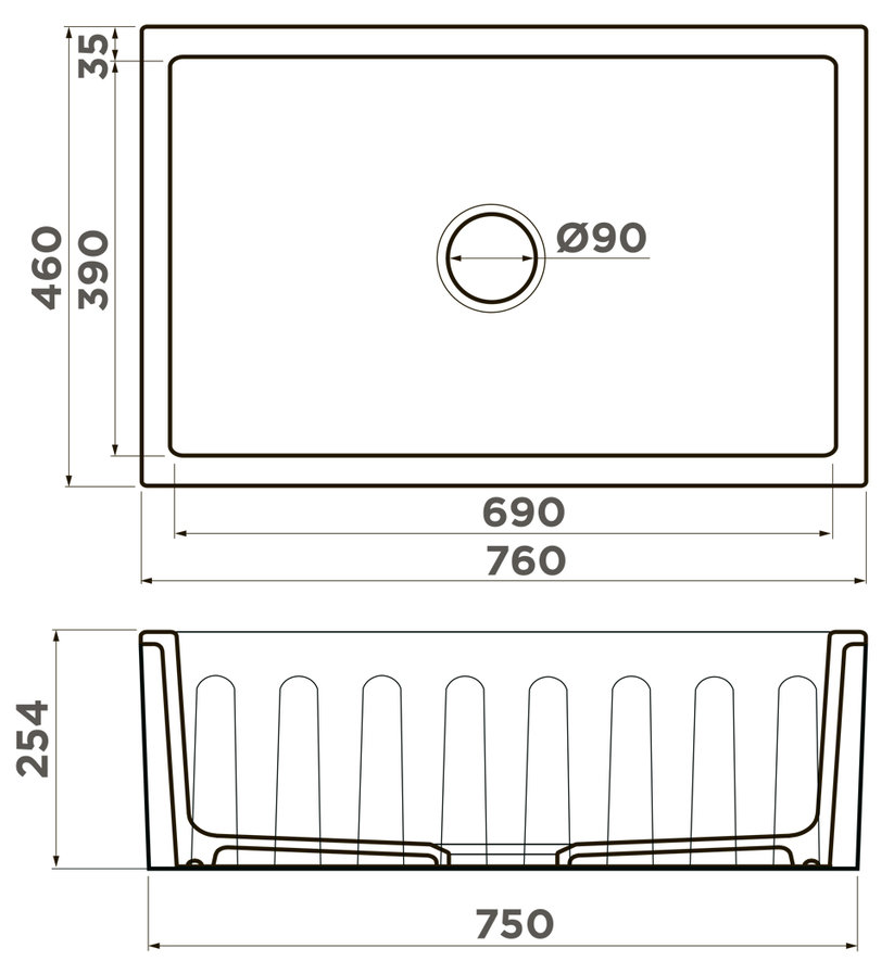 Omoikiri Mikura 76-Tokyo 2, мойка, керамика, белый