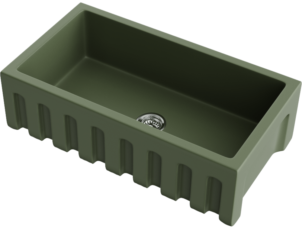 Omoikiri Mikura 83-OL, мойка, керамика, olive
