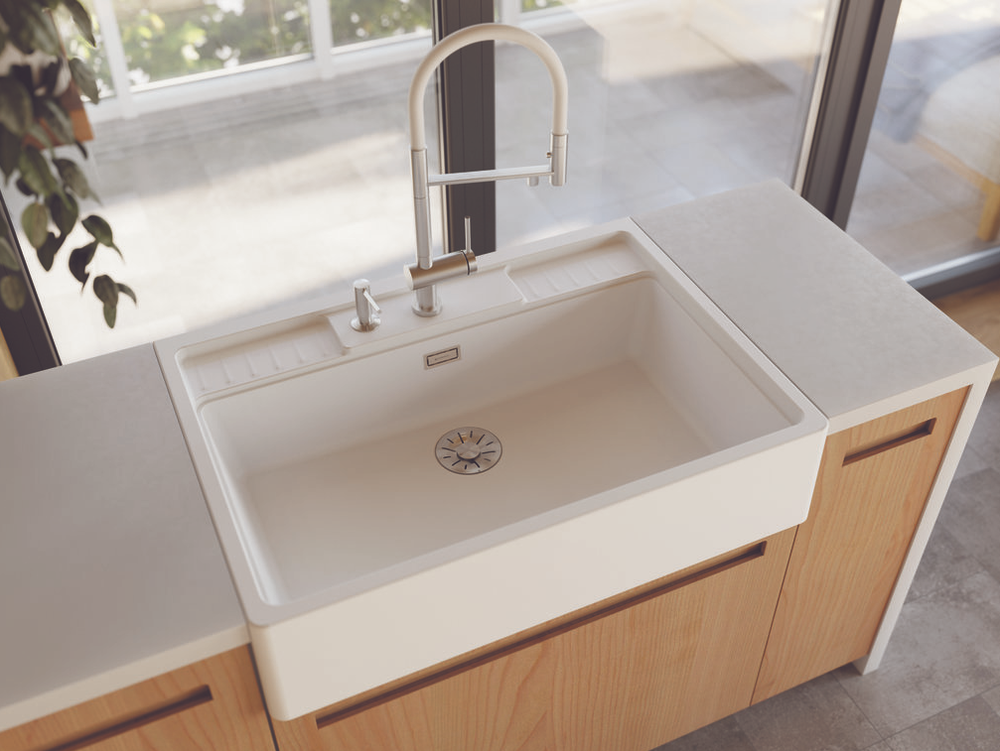 Omoikiri Kinokawa 90-WH, мойка, керамика, белый