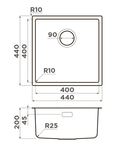 Omoikiri Tadzava 44-U/I-Ultra-GM, мойка, вороненая сталь
