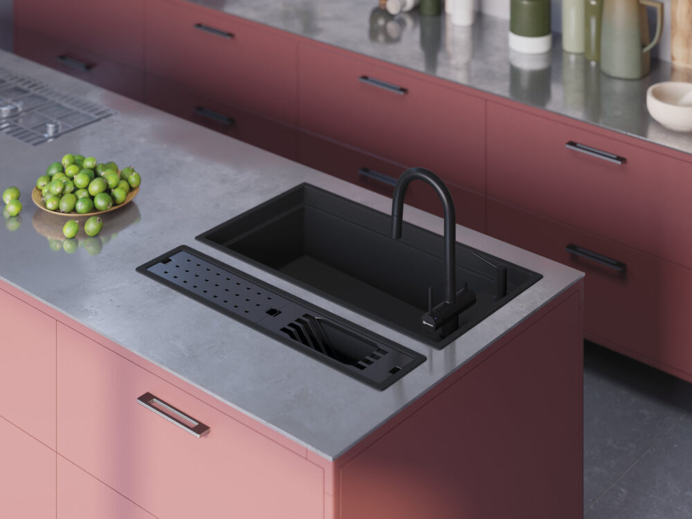 Omoikiri Kinaru 86-U/I GB, мойка, керамика, графит