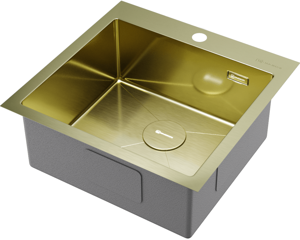Omoikiri Akisame 51-LG, мойка, нержавеющая сталь/светлое золото