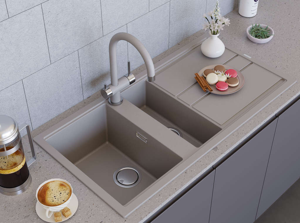 Omoikiri Kitagawa 100-2-WG, мойка, керамика, ветреный зеленый