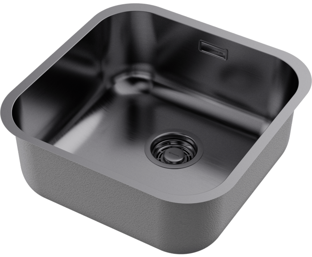 Omoikiri Omi 44-U/IF-GM, мойка, нержавеющая сталь/вороненая сталь