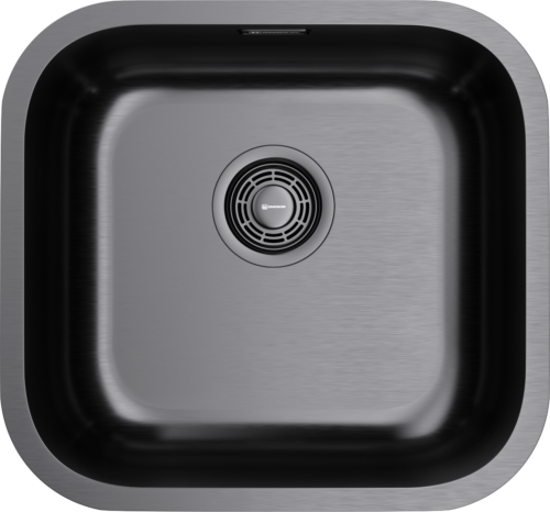 Omoikiri Omi 44-U/IF-GM, мойка, нержавеющая сталь/вороненая сталь